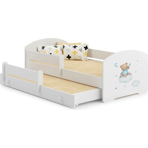 Kobi Детско двойно легло LUK II 160 x 80 с 2 матрака и различни мотиви (blue bear)