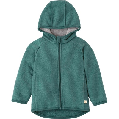 disana Детско вълнено яке disana Kid's Walk-Jacke Zipp Wool jacket - Eukalyptus - размер 86/92 (EU) (703-6090-0312)