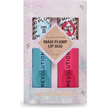 Makeup Revolution КОМПЛЕКТ REVOLUTION Maxi Plump Cool As Ice And Hot As Chilli Lip Set Комплект дамски