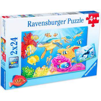 Image 1 of Ravensburger Пъзел Ravensburger от 2 x 24 части - Подводен живот (7815)