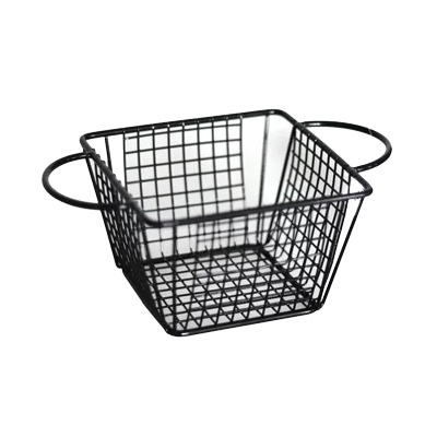 Horecano Horecano-Кошничка за сервиране квадратна с две дръжки 12.8/12.8/8.5см ЧЕРНО(hc-981484) (01981484)