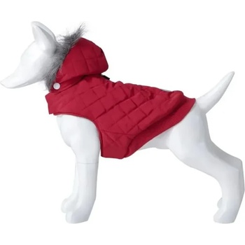Freedog Abrigo Lane Red - Модерно палто за кучета с качулкa, 25 см