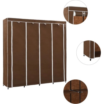 Image 1 of vidaXL Гардероб с 4 отделения, кафяв, 175x45x170 см (282446)