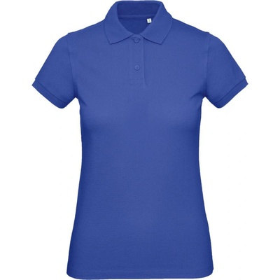 B&C Polokošile Inspire Polo piqué z bio bavlny dámské krátký rukáv COT 01044010500 Modrá cobalt