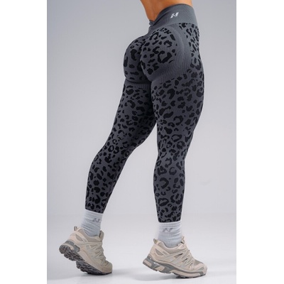 NEBBIA Kompresní push-up legíny s leopardím vzorem PRIMAL černé