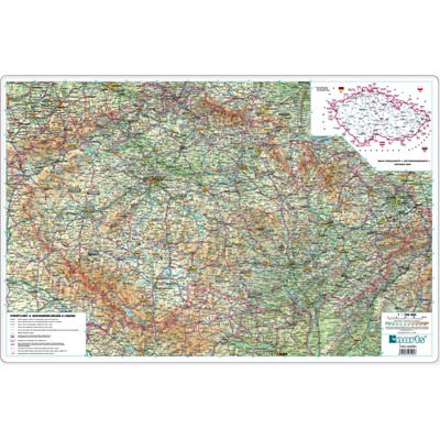 Stolní psací podložka mapa ČR 67x44 cm – Zboží Dáma