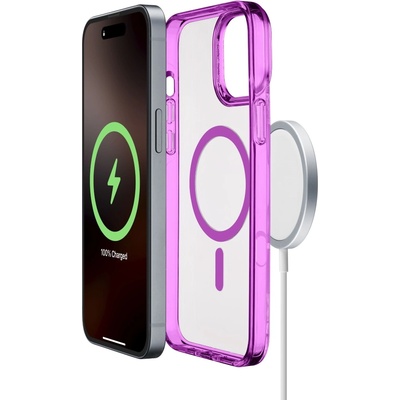 Калъф Cellularline - Iconic Mag, iPhone 16 Pro, MagSafe, розов (ICONICMAGIPH16PROP)