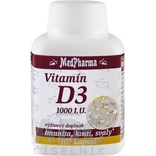 MedPharma Vitamín D3 1000 I.U. 107 ks