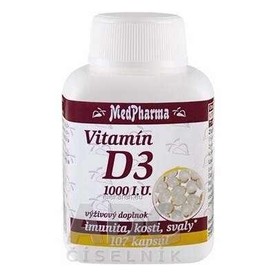 MedPharma Vitamín D3 1000 I.U. 107 ks