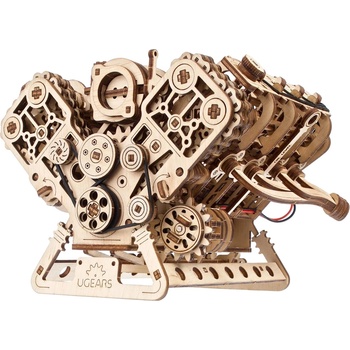 UGears Дървен 3D пъзел Ugears от 776 части - V8 Двигател (U-70264 )