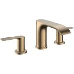 Hansgrohe Vivenis - Смесител за умивалник със сифон, монтаж с 3 отвора, EcoSmart, матиран бронз 75033140 (75033140)