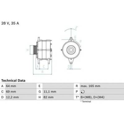 BOSCH Alternátor BO 0986041940
