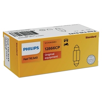 Image 1 of Philips Крушка, светлини на регистрационния номер philips c10w, 12v, 10w, 10 бр