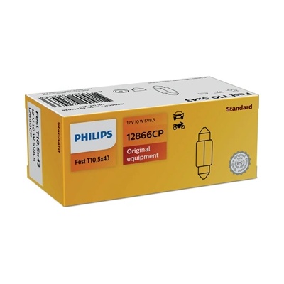 Philips Крушка, светлини на регистрационния номер philips c10w, 12v, 10w, 10 бр