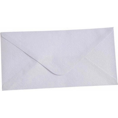 Obálka DL 220mm x 112mm metalická bílo stříbrná