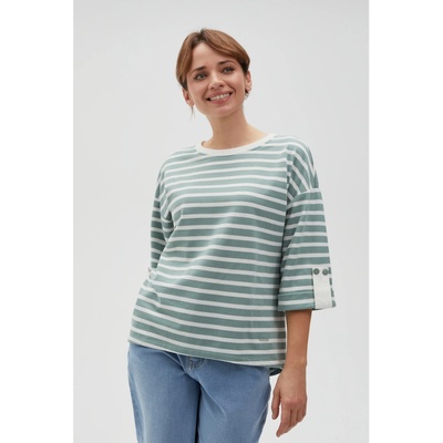 Moodo Бяло и зелено дамско раирано потниче Moodo Moodo | Zelen | ЖЕНИ | S