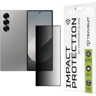 Techsuit защитно пълно покриващо стъкло 111D за Samsung Galaxy Z Fold 6 - Черен KP33080