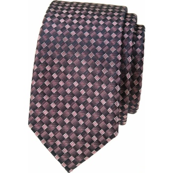 Kravata s modro ružovým pleteným vzorom