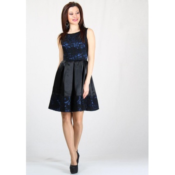 Image 1 of Rumena Дамска рокля в кралско синьо и черна дантела bf rumena