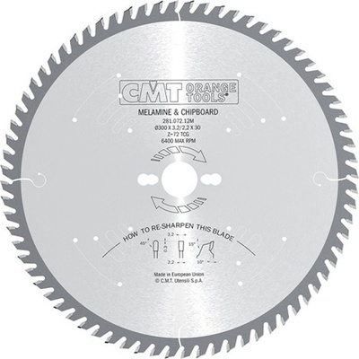 CMT Industrial Pílový kotúč na železo - D254x2,2 d30 Z60 HM C22606010M