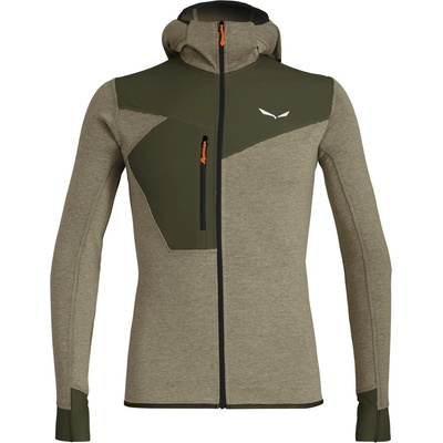 Salewa Мъжко поларено яке Salewa Puez 2 Dry L/S Hood Full-Zip Tee Fleece jacket - Dark Olive Melange - размер XXL (005-2432-1115)