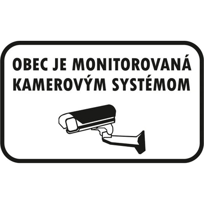 Značka Obec je monitorována kamerovým systémem