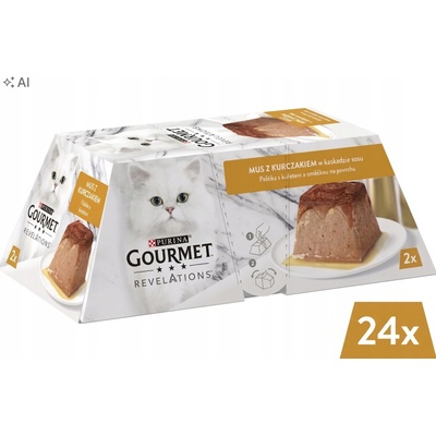 Gourmet Paštéta pre mačky kuracie mäso v omáčke 24x57 g