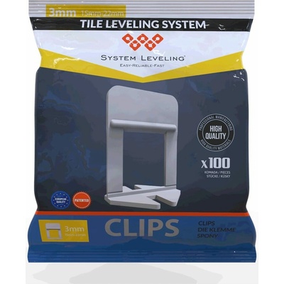 System Leveling nivelačné XL spony 3 mm