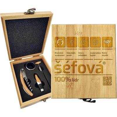 Sablio Dárková sada na víno Šéfová: 147×168×49 mm
