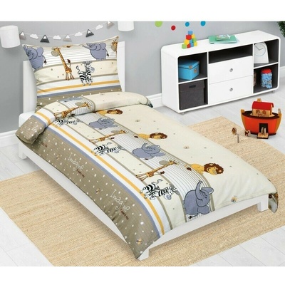 Bellatex Obliečky Junior KREP 80/038 safari béžové 140x200 70x90
