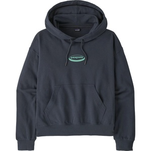 Patagonia Дамски суичър Patagonia Women's 95 Oval Logo Daily Hoody Hoodie - Smolder Blue: Moon Tripper (117-3593-0214)