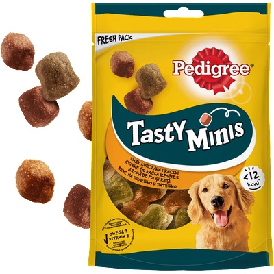 PEDIGREE Tasty Minis 130g - лакомства за възрастни кучета, с вкус на пилешко и патешко месо
