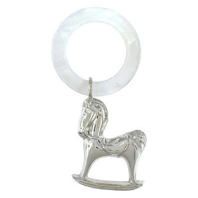 INFINITYSILVER Stříbrné chrastítko kroužek s koníkem