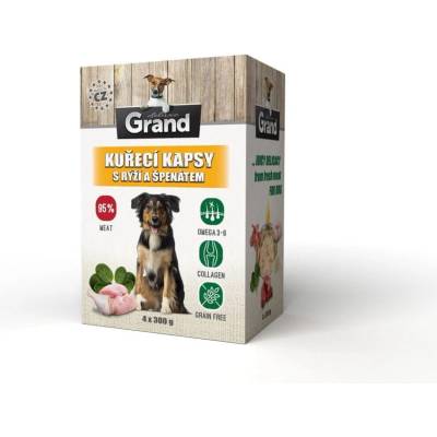 Grand Deluxe kuřecí s rýží a špenátem 4 x 300 g