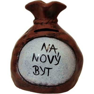 Pokladnička s nápisom - na nový byt