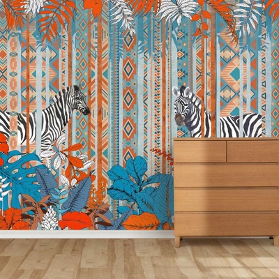 Decono Фототапет Пъстроцветни Зебри