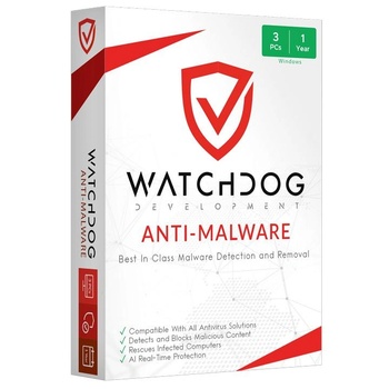 Watchdog Anti-Malware - 3 устройства / 2 години електронен лиценз електронен лиценз