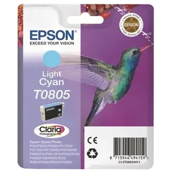 Image 1 of Compatible ГЛАВА ЗА EPSON STYLUS PHOTO R 265/360/RX 560/585/685/P 50/ PX 650/660/700/710/720/800/810 - Light cyan - T0805LC - G&G - 350 pages / 8 ml (C13T08054011)
