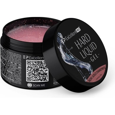 Excellent Pro Hard Liquid Gel Rose Gold Diamonds 30 g