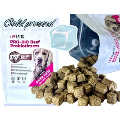 LK Baits Pet Hovězí PRO-BIO lisované za studena s Probiotiky Large 1 kg