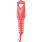 XMS Bdsm Плескалка с кожена облицовка "heart red paddle" 32 см