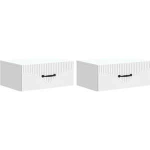 vidaXL Спален шкаф с монтаж на стена 2 бр. Бяло 49 x 34, 5 x 20 см (898956)