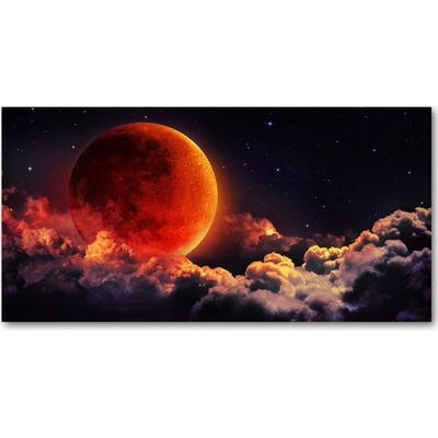 Foto obraz fotografie na skle zatmenie mesiaca 100x50 cm