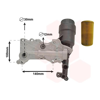 Olejový chladič, motorový olej VAN WEZEL 30013703