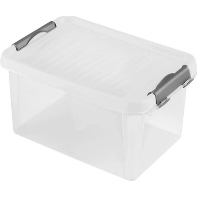 HEIDRUN Plastový úložný box s víkem Clip box 8 l TRANSPARENTNI