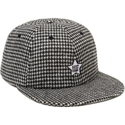 HUF ONE STAR HOUNDSTOOTH 6 PANEL HAT Black
