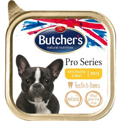 Butcher's 24х150г ProSeries Teeth & Bones Butcher's, консервирана храна за кучета - с птиче и говеждо месо