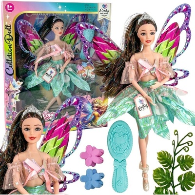Woopie Royal Emi Fairy s barevnými křídly a kartáčem na vlasy