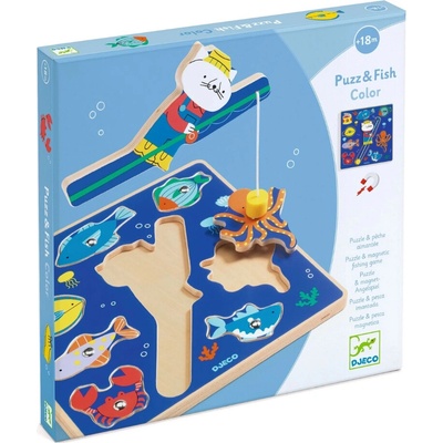 Djeco Vkladacie puzzle Rybolov