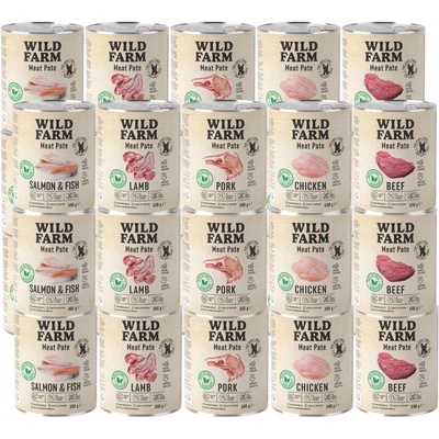 Wild Farm Paštéta mix príchutí 30 x 800 g